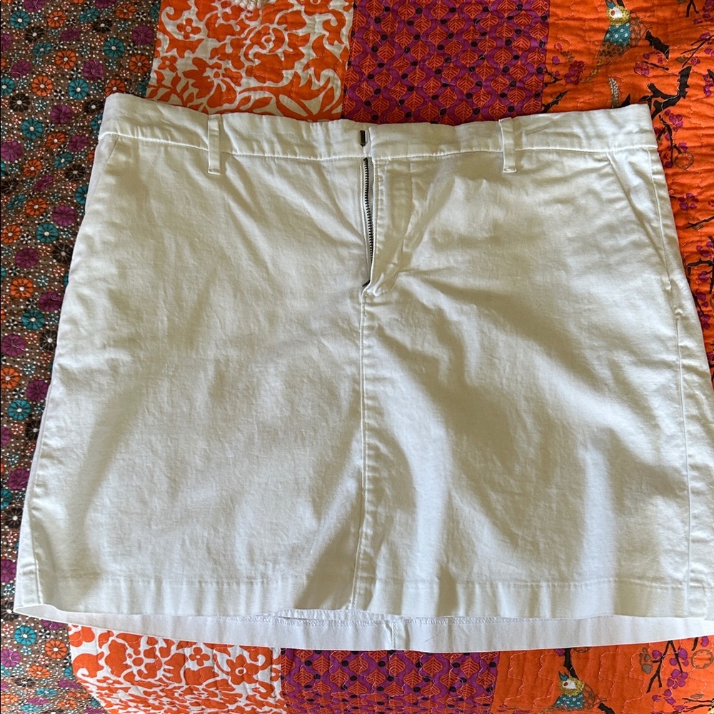 Tommy Hilfiger White Cotton Mini Skirt